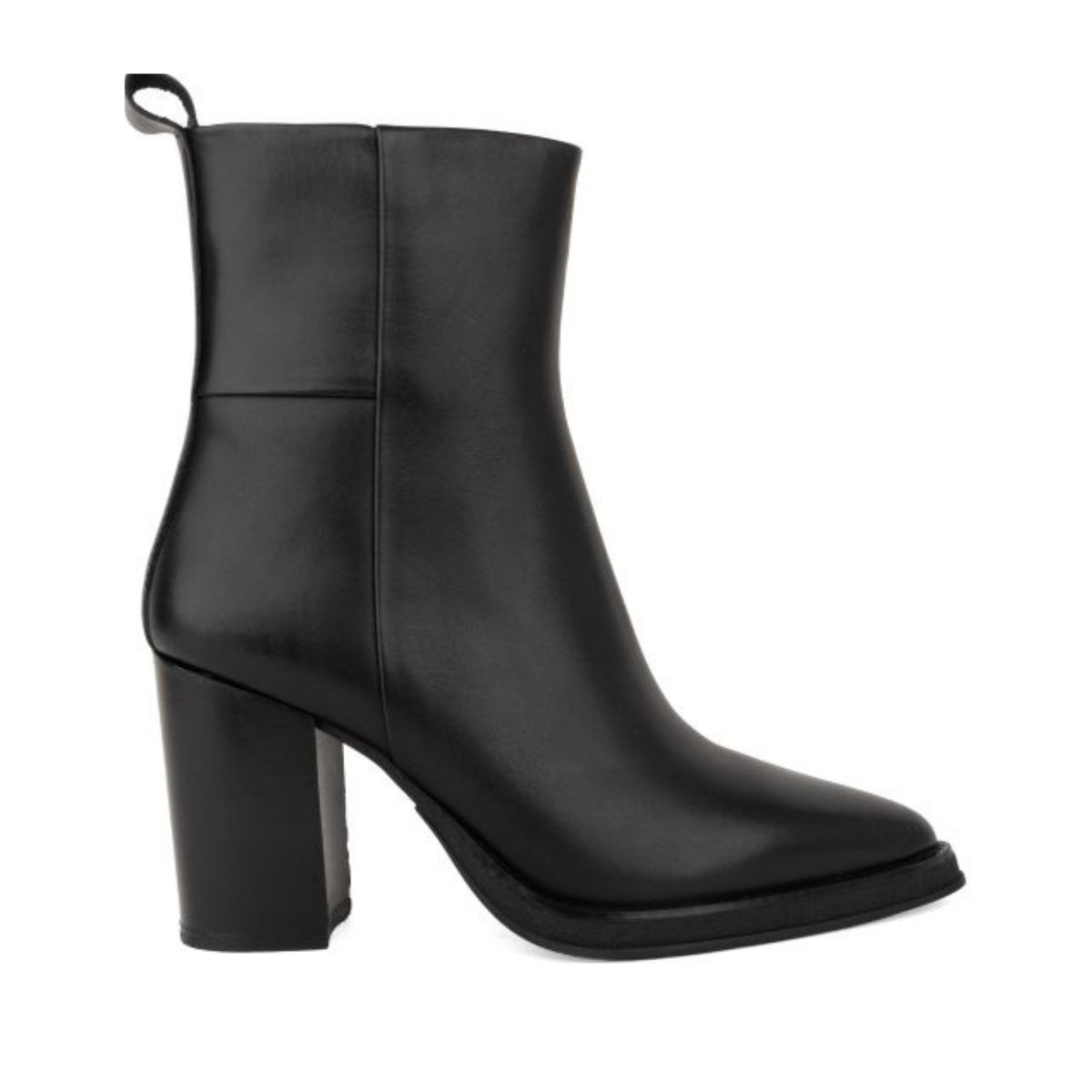 black elegant closed booties