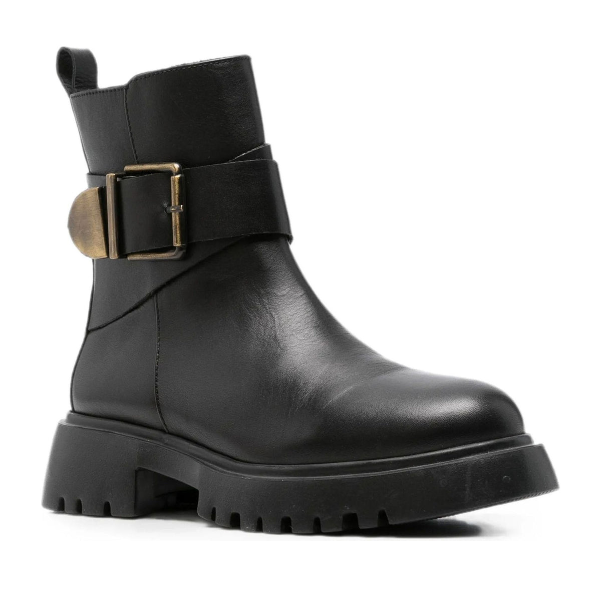 black casual closed booties