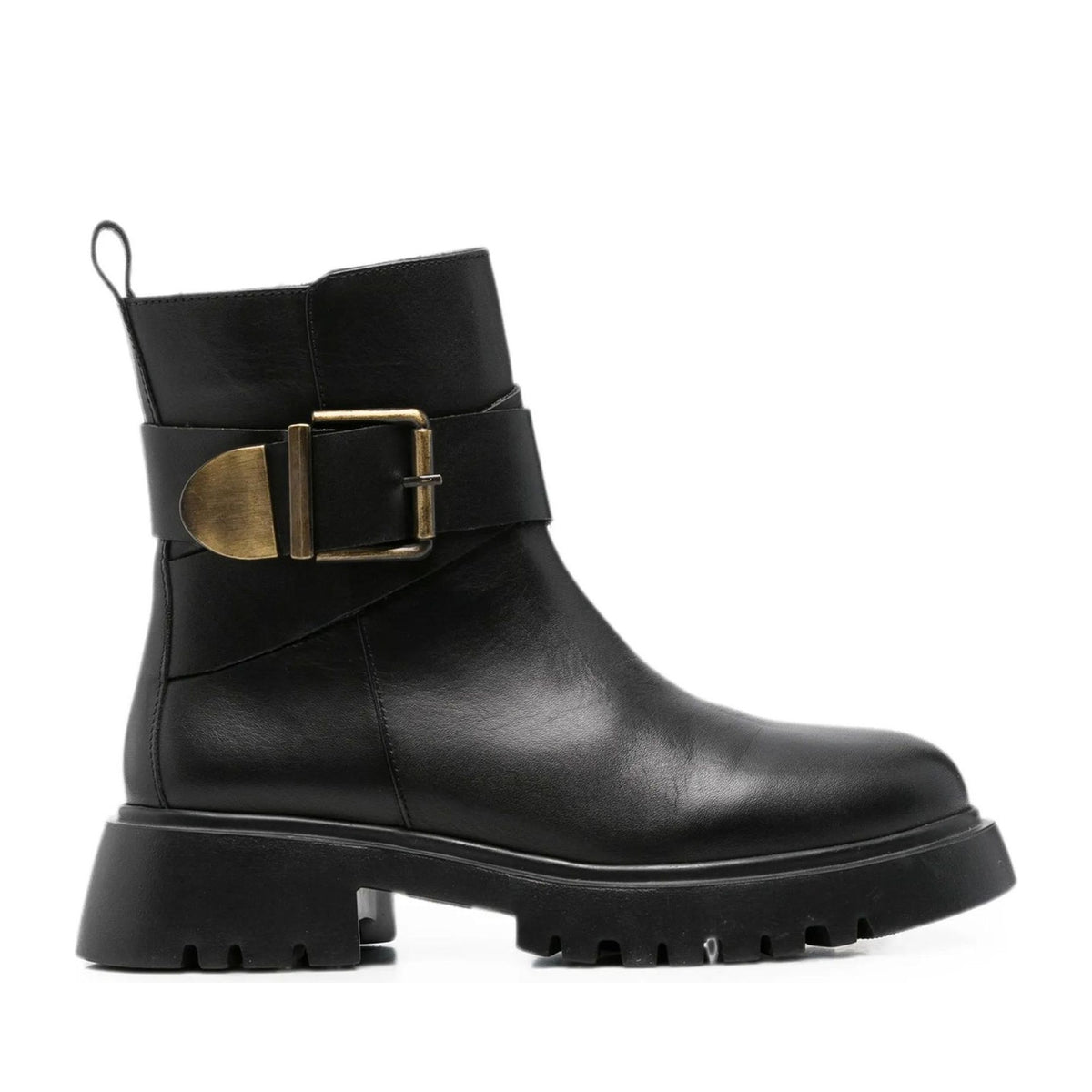 black casual closed booties