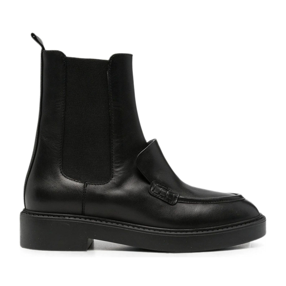 black casual closed booties