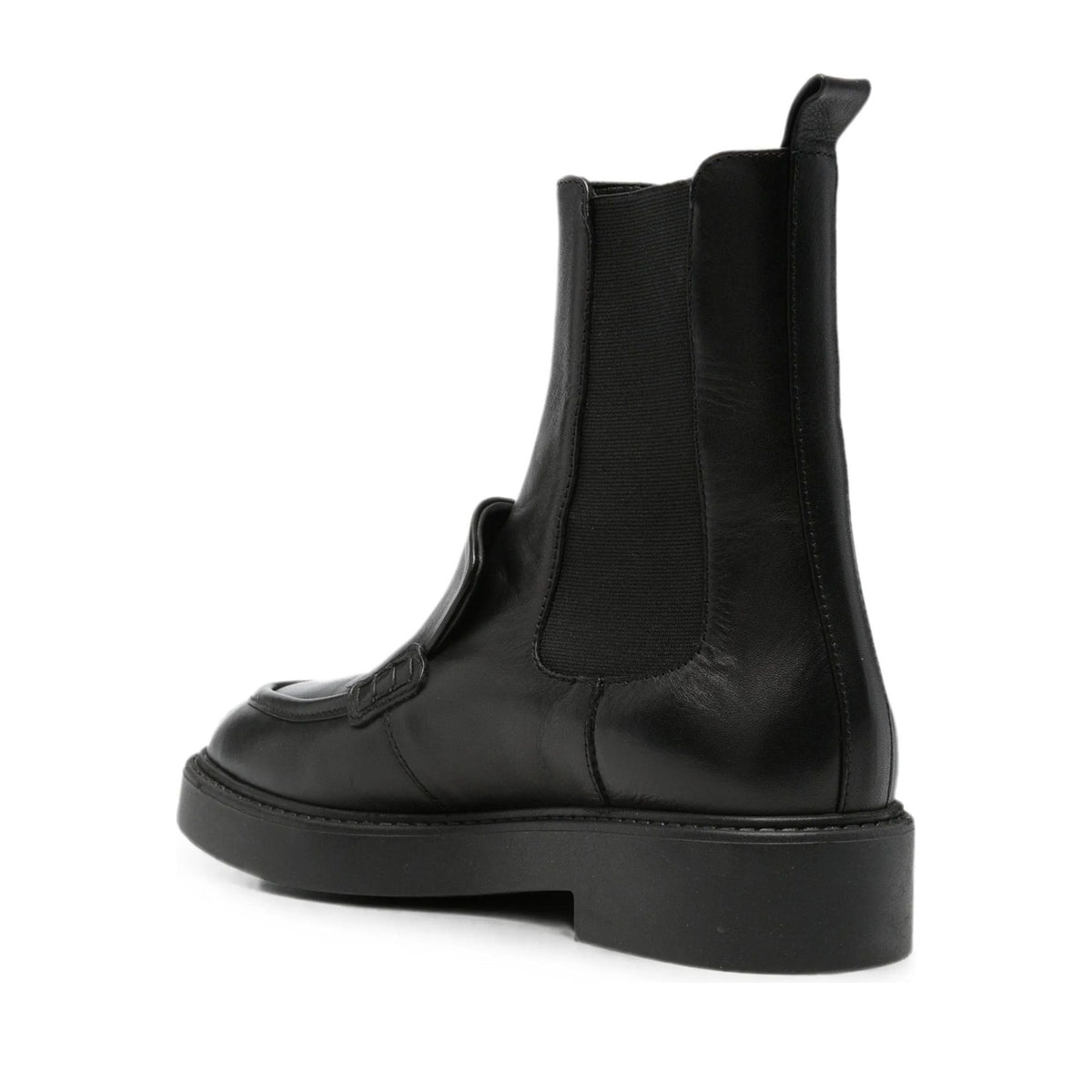 black casual closed booties