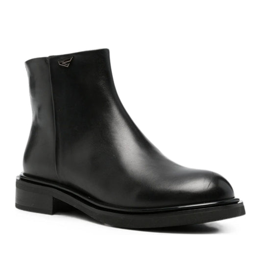 black casual closed booties