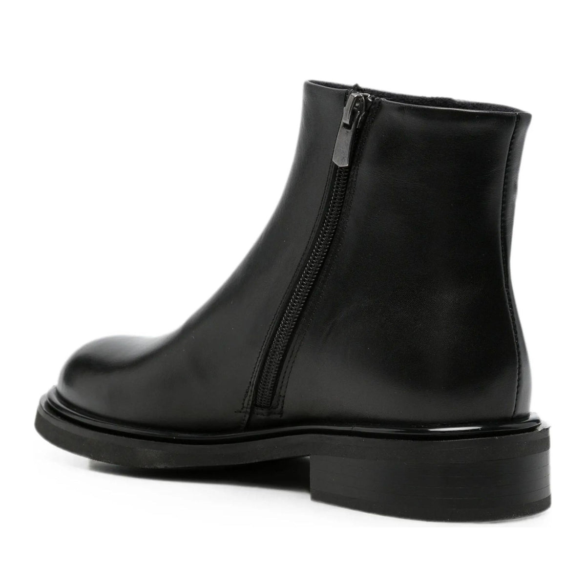 black casual closed booties