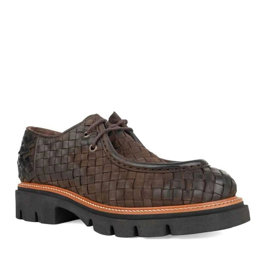 brown casual closed loafers