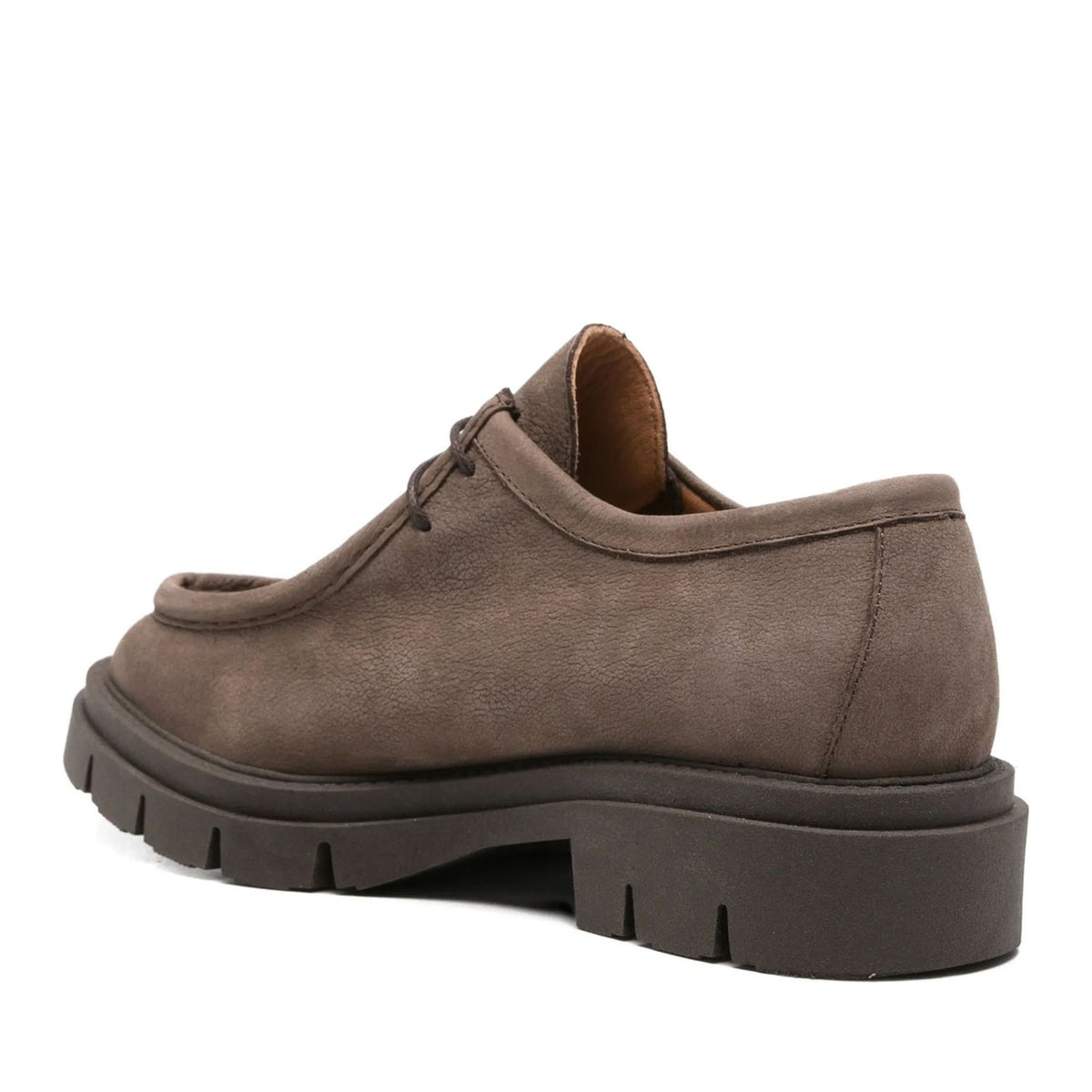 brown casual closed loafers