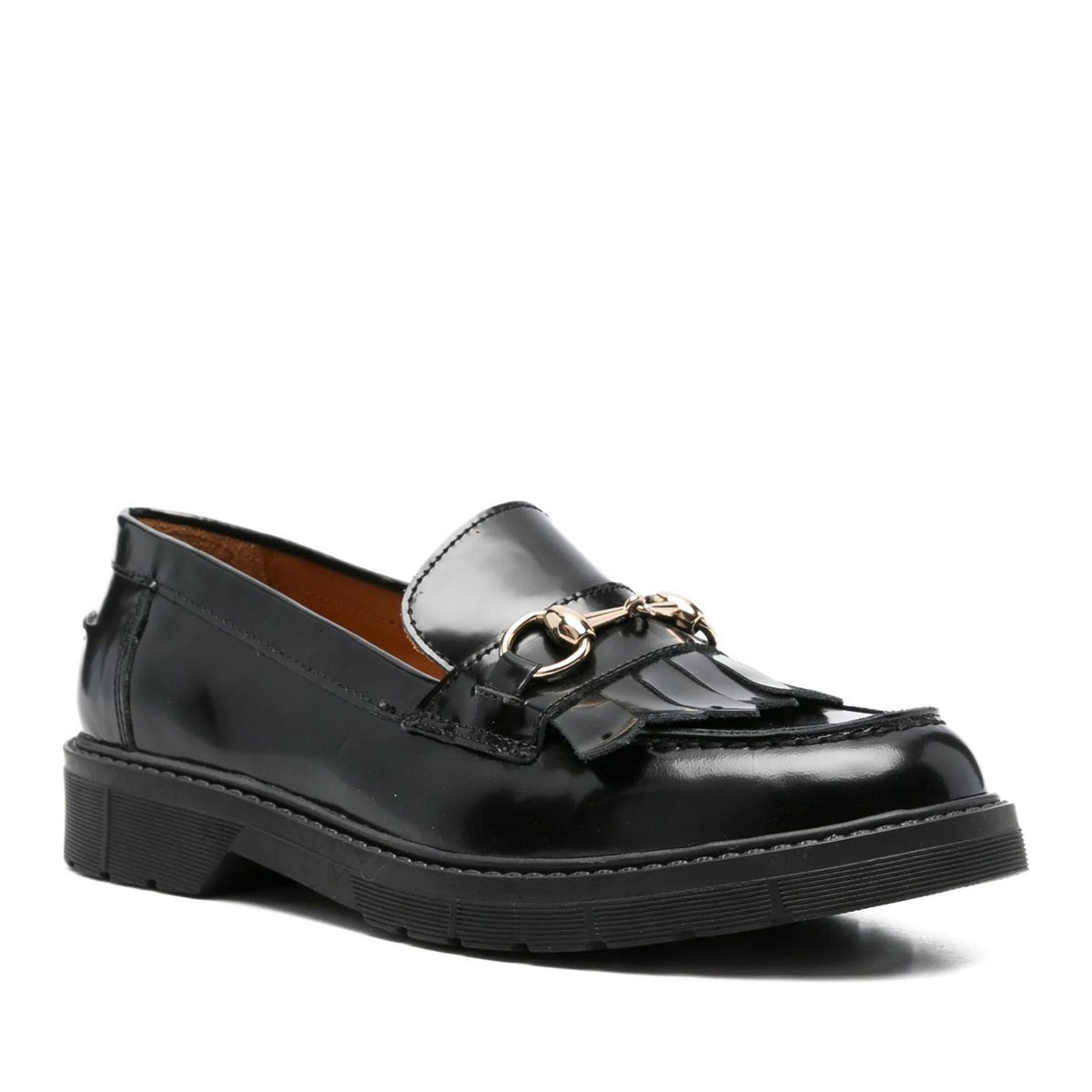 black casual closed loafers