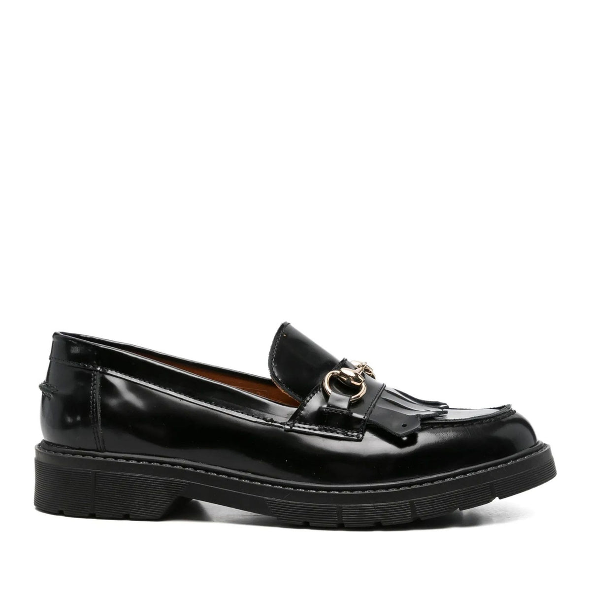 black casual closed loafers