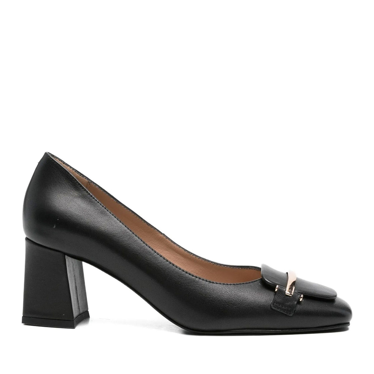 white classic closed pumps