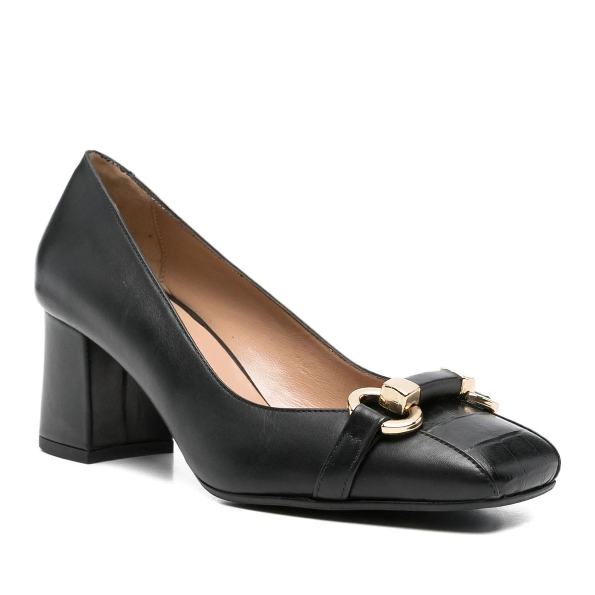 black classic closed pumps
