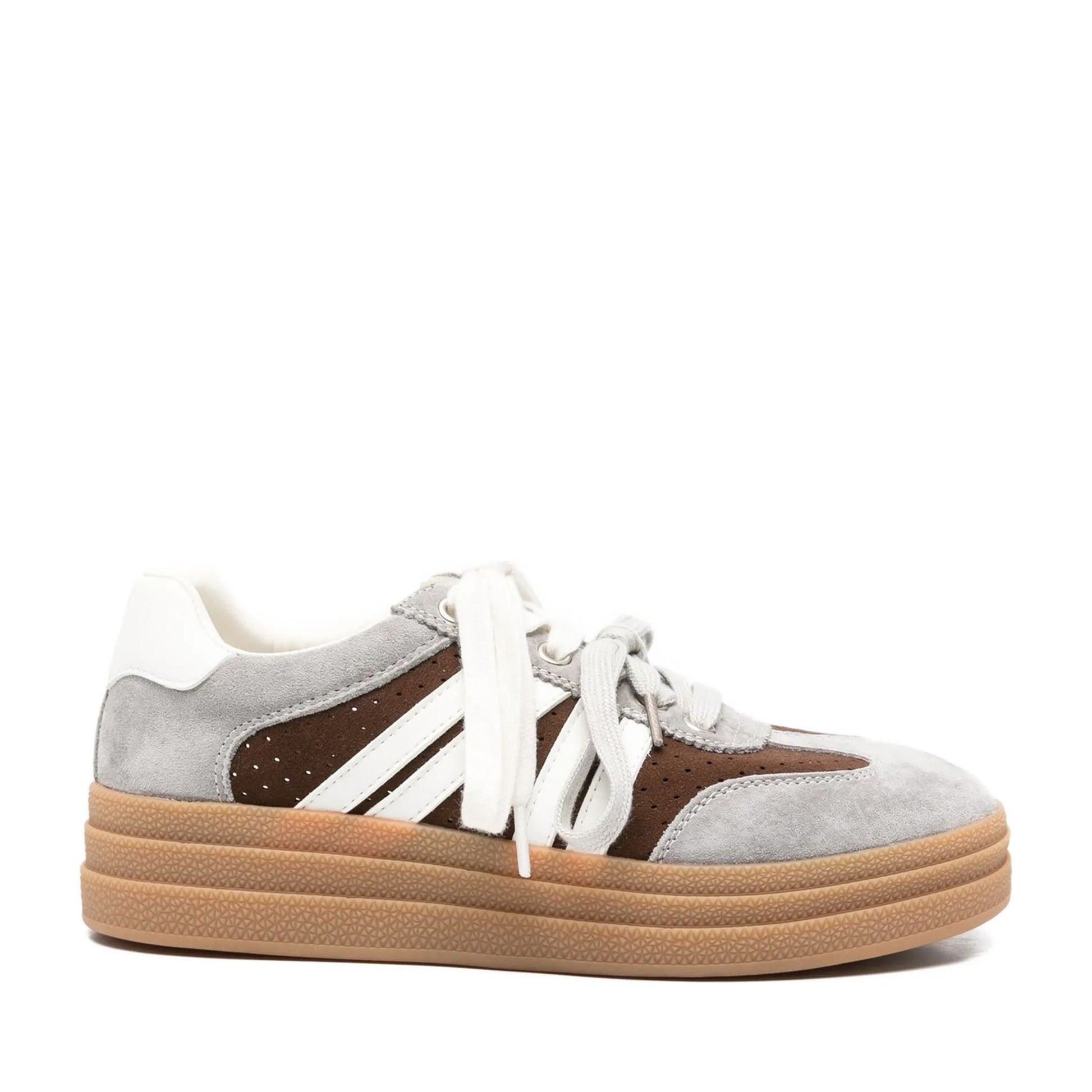 Women's Gray Wedge Fashion Sneakers