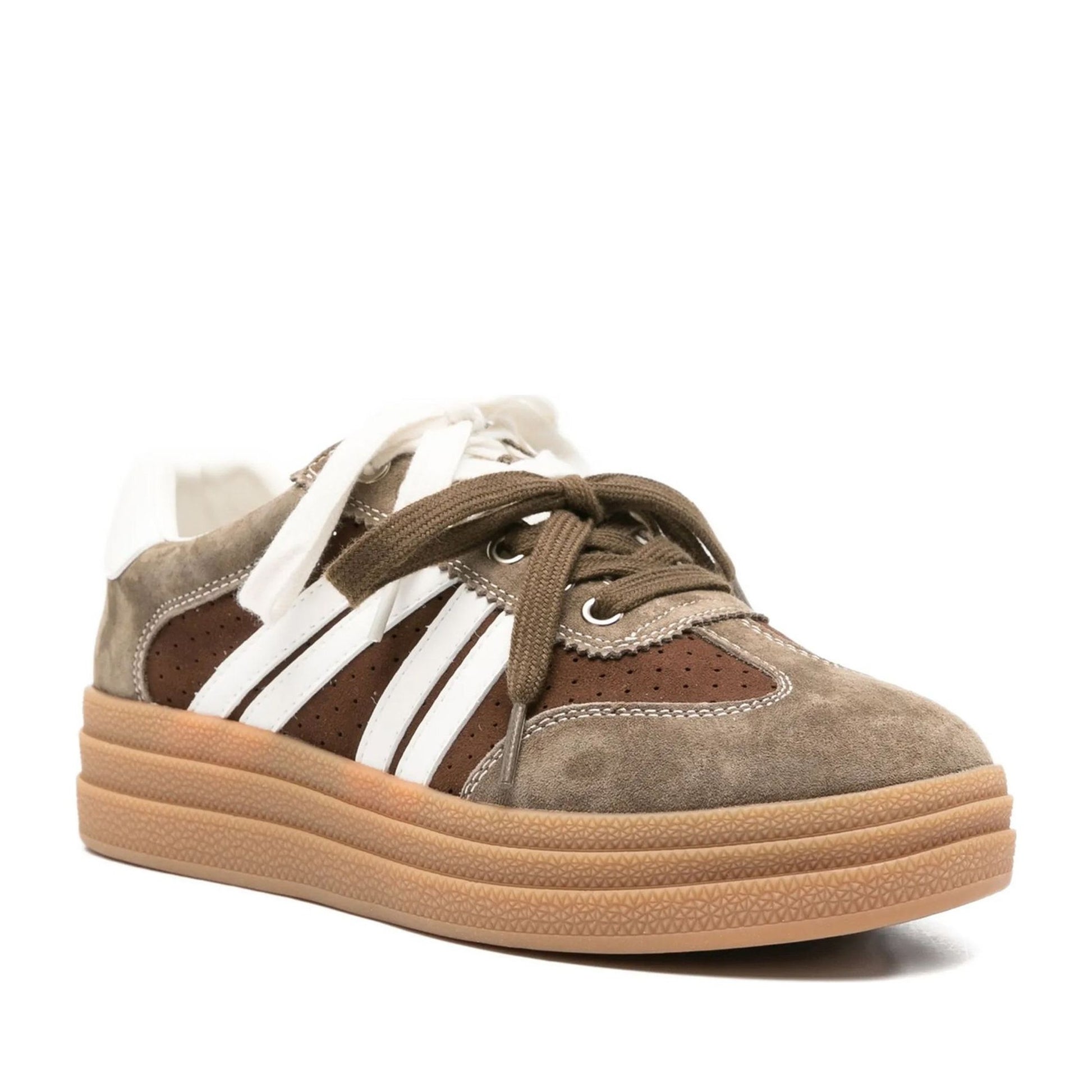 Women's Green Wedge Fashion Sneakers
