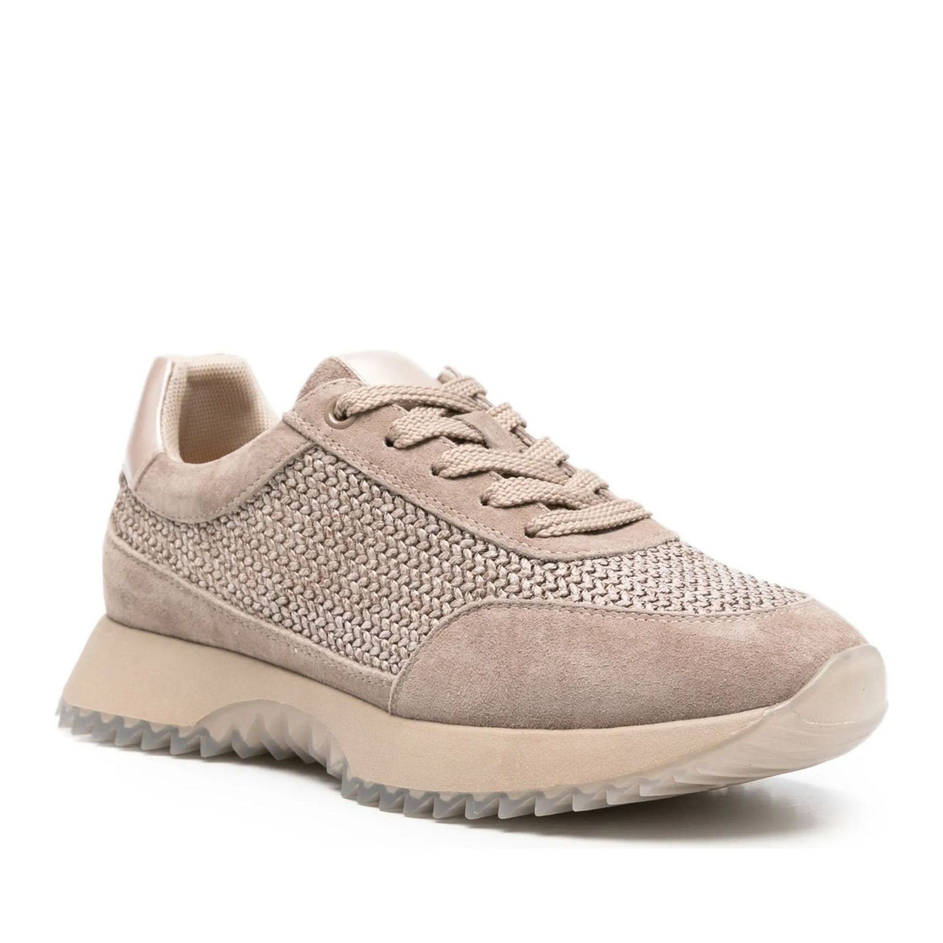 Women's Beige Wedge Fashion Sneakers