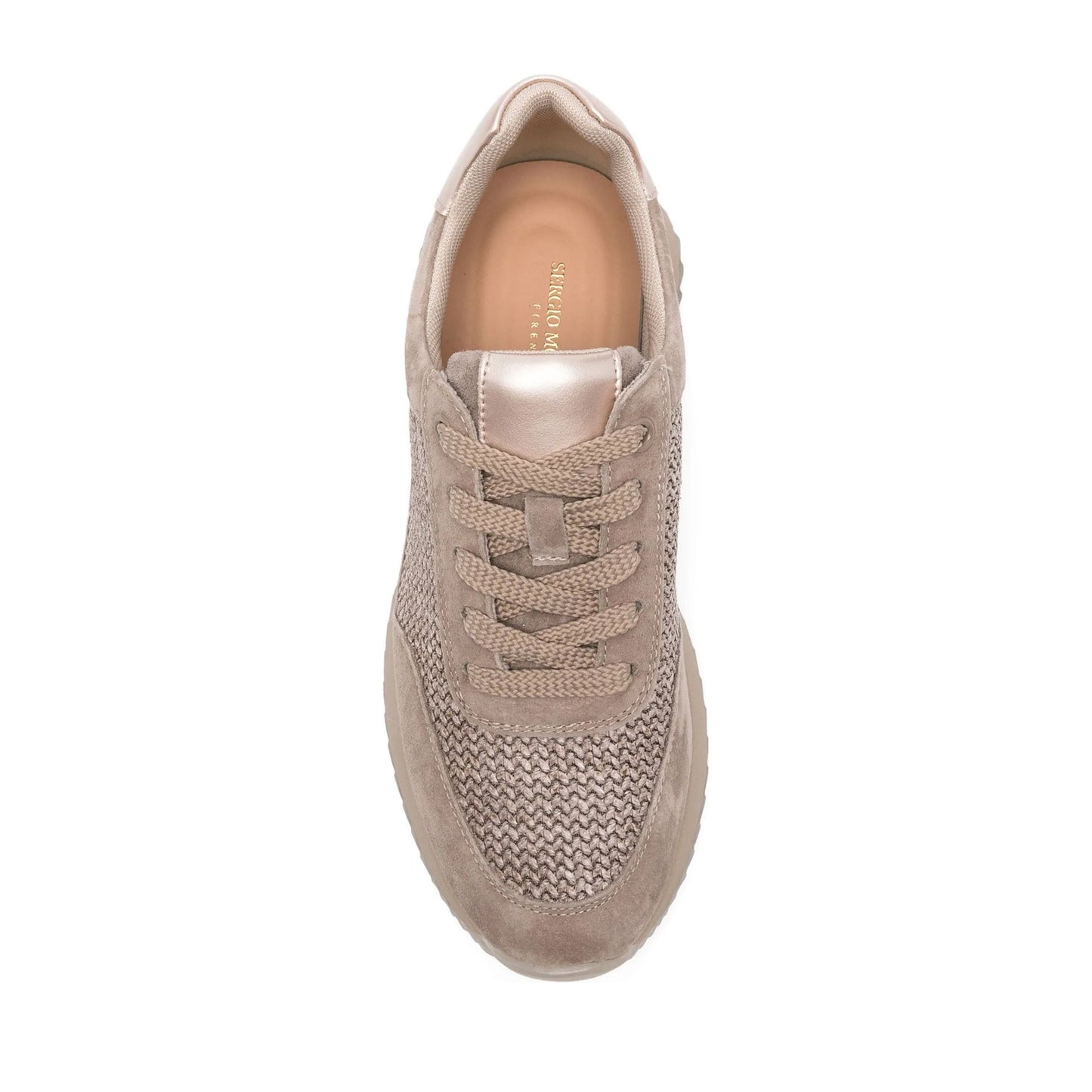Women's Beige Wedge Fashion Sneakers