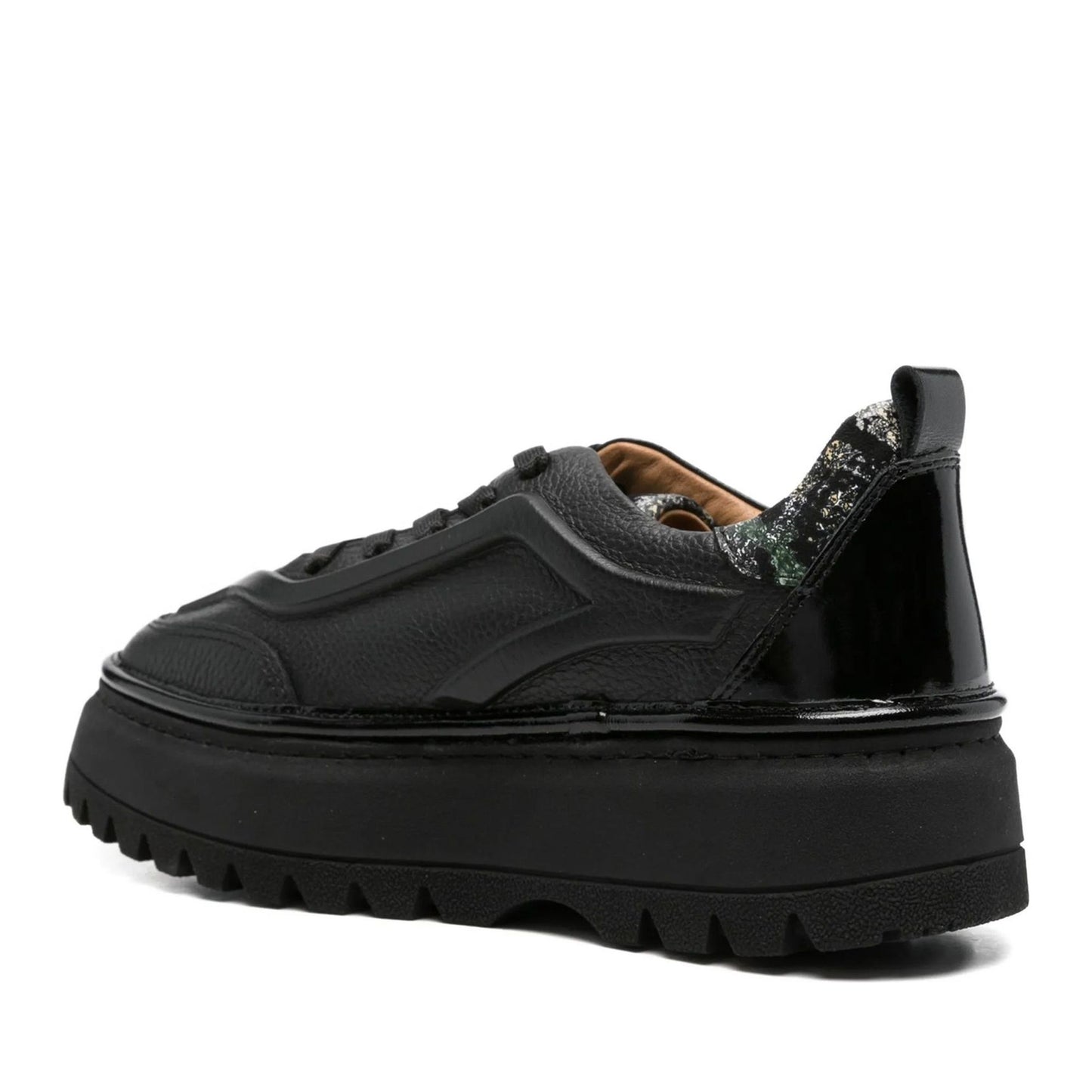 Women's Black Wedge Fashion Sneakers