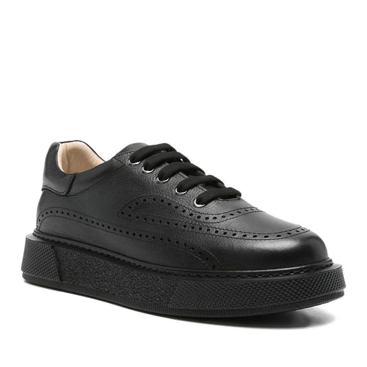Women's Black Wedge Fashion Sneakers