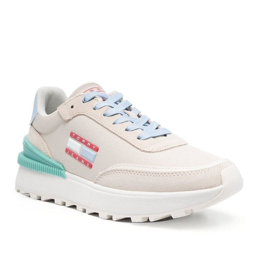 Tech Runner Women's Beige Athletic Sneakers