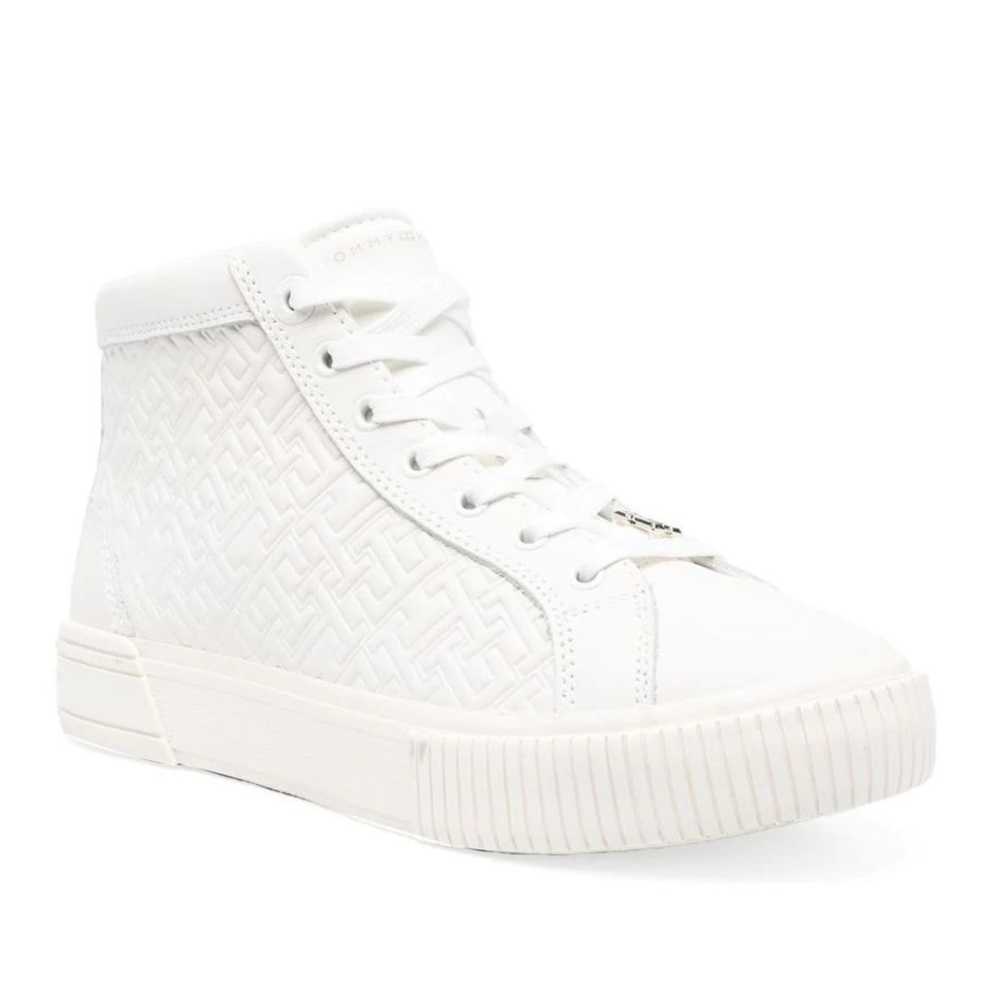 TH Monogram Sneaker High Women's Beige Athletic Sneakers