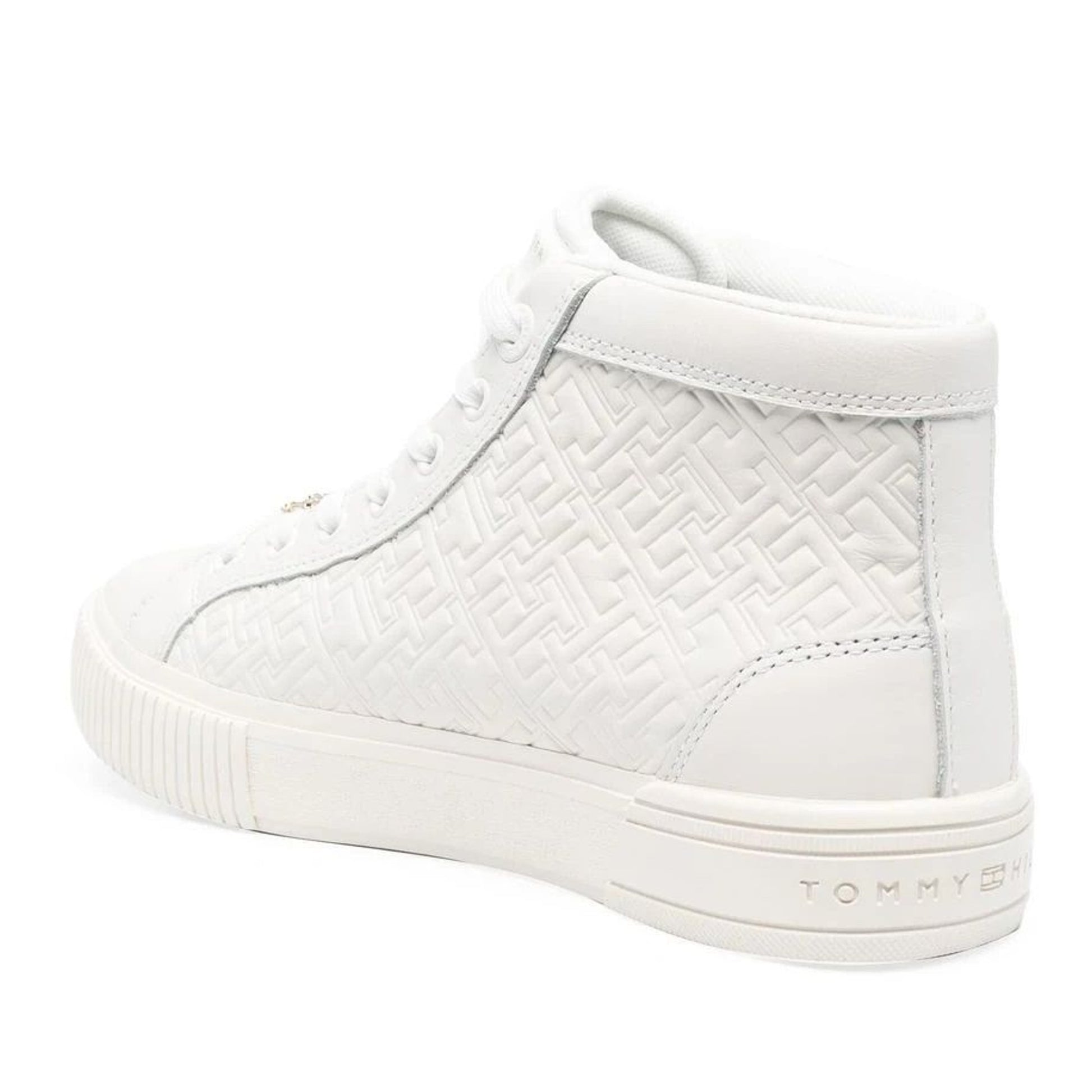 TH Monogram Sneaker High Women's Beige Athletic Sneakers