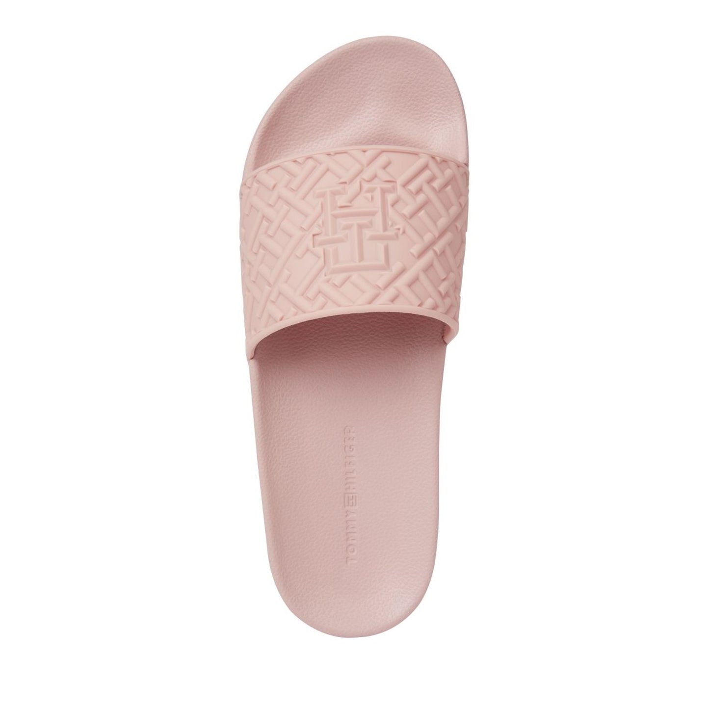 Women's Pink Monogram Open-Toe Slippers