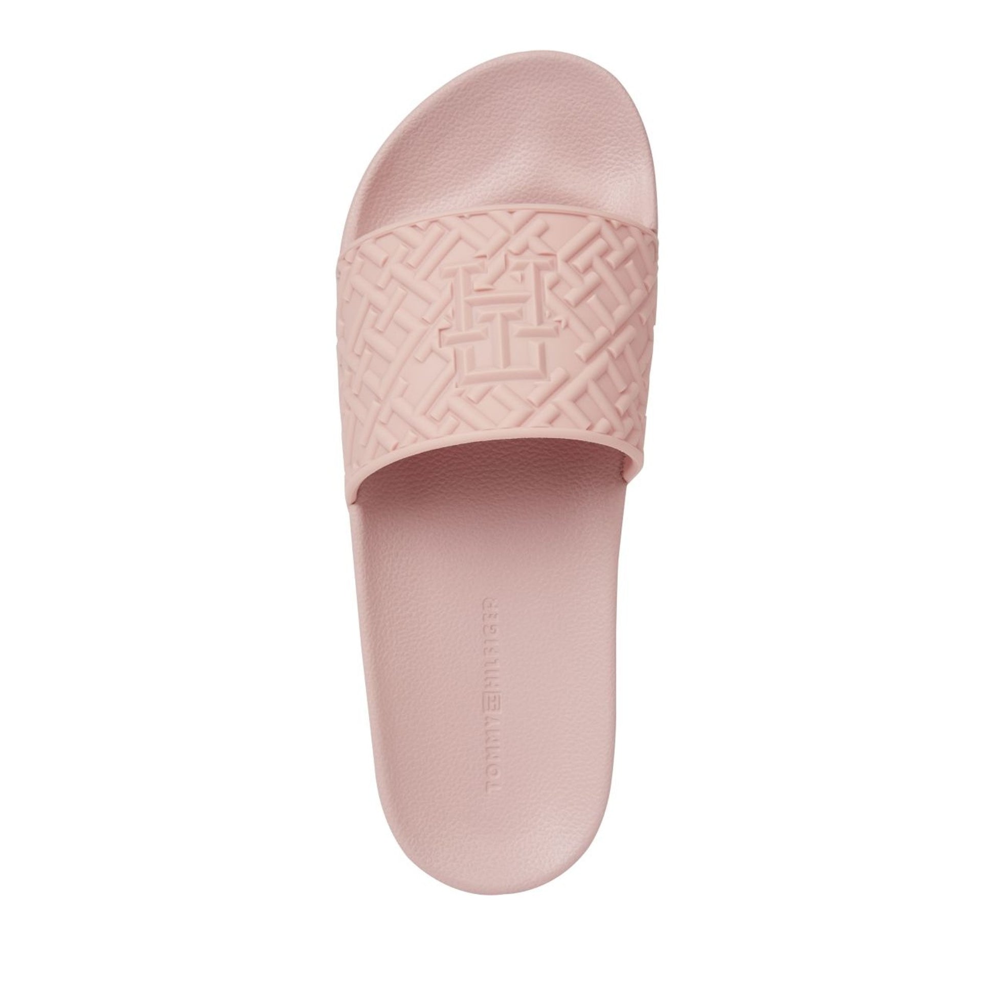 Women's Pink Monogram Open-Toe Slippers