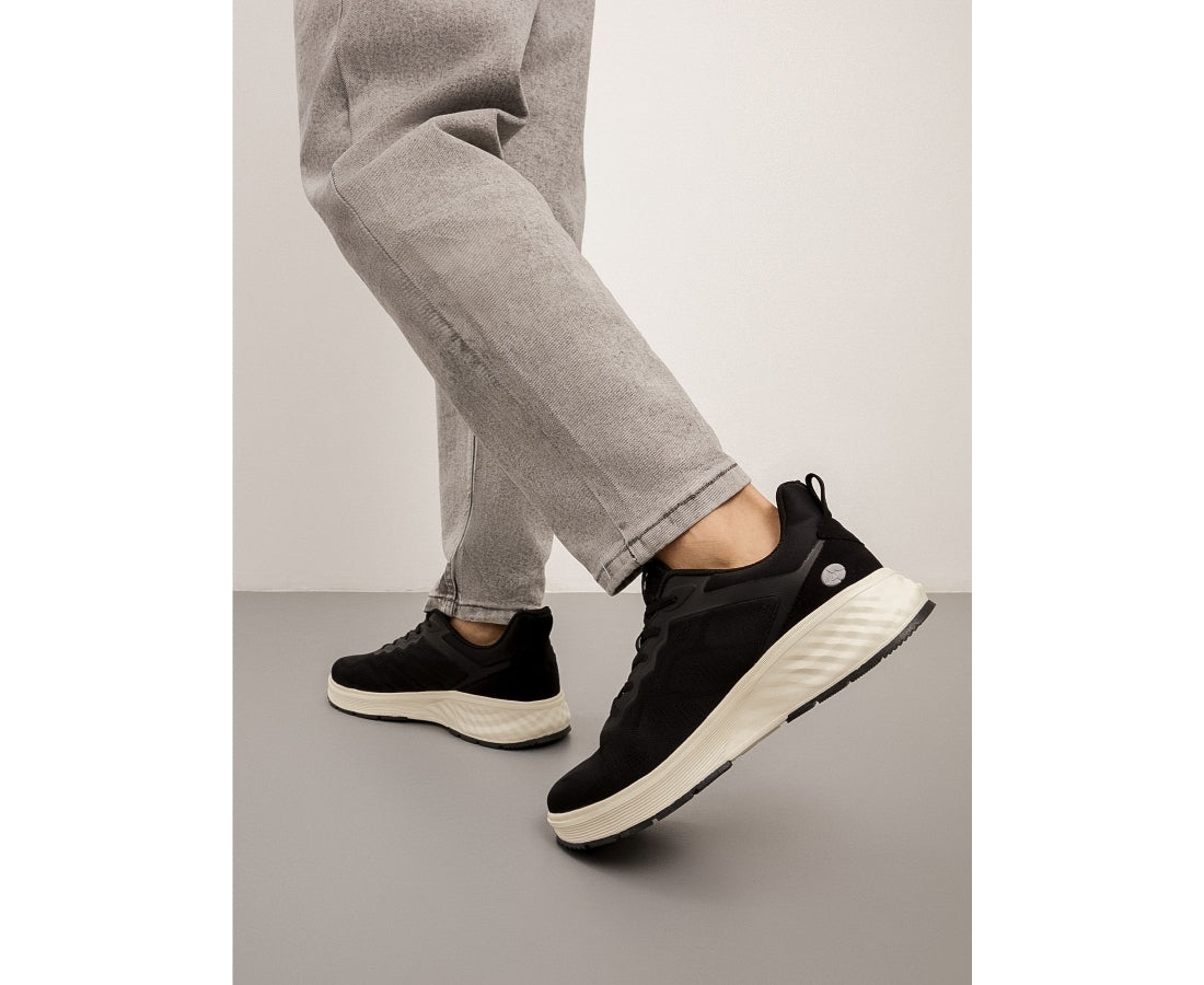 black casual closed sneakers