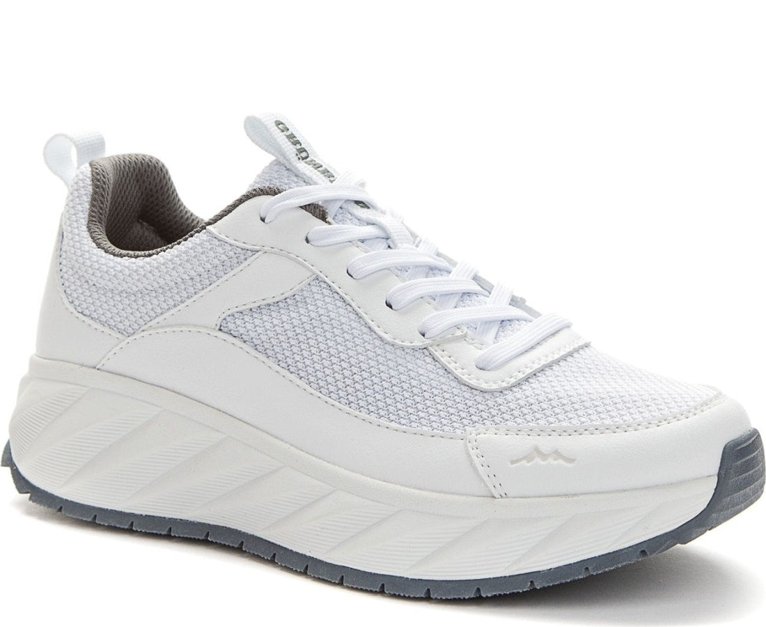 white casual closed sneakers
