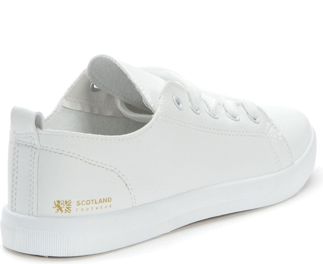 white casual closed sneakers
