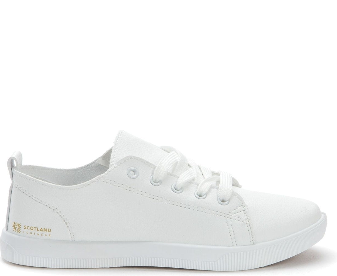 white casual closed sneakers