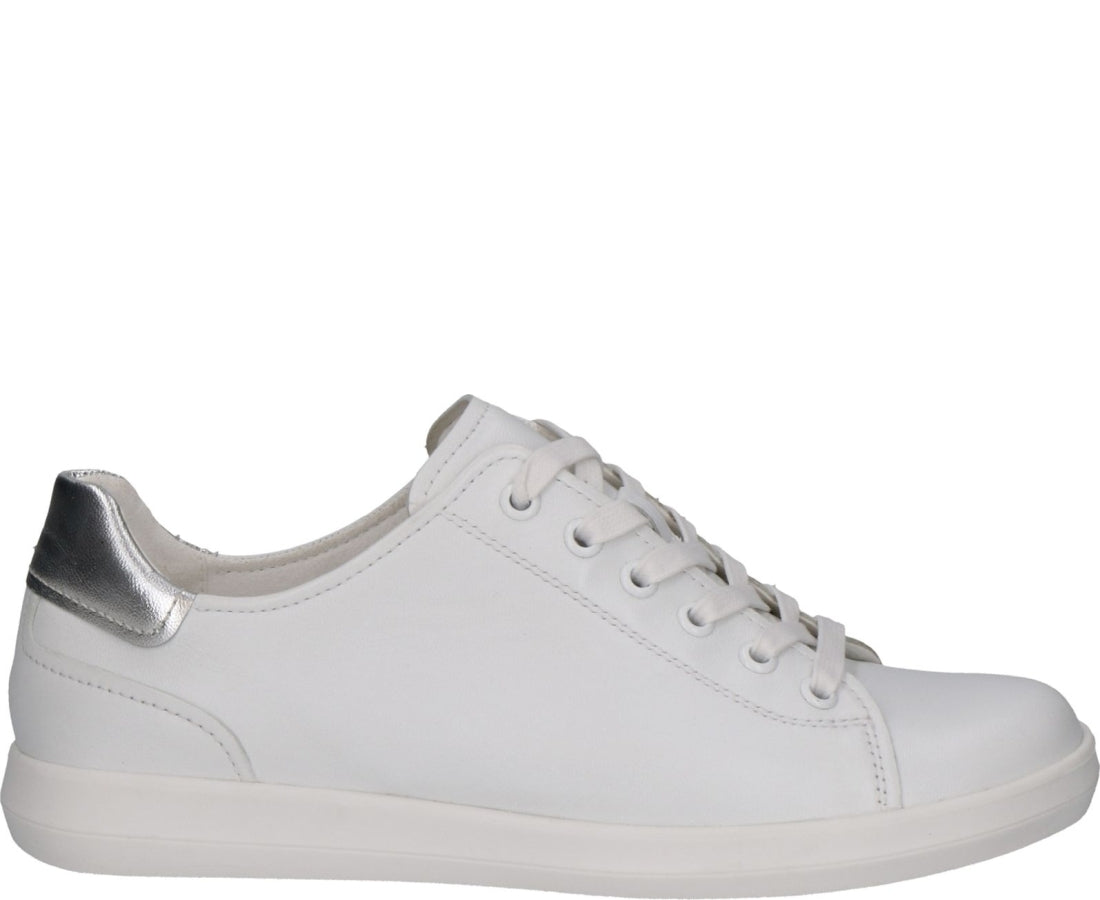 leisure trainers white silver