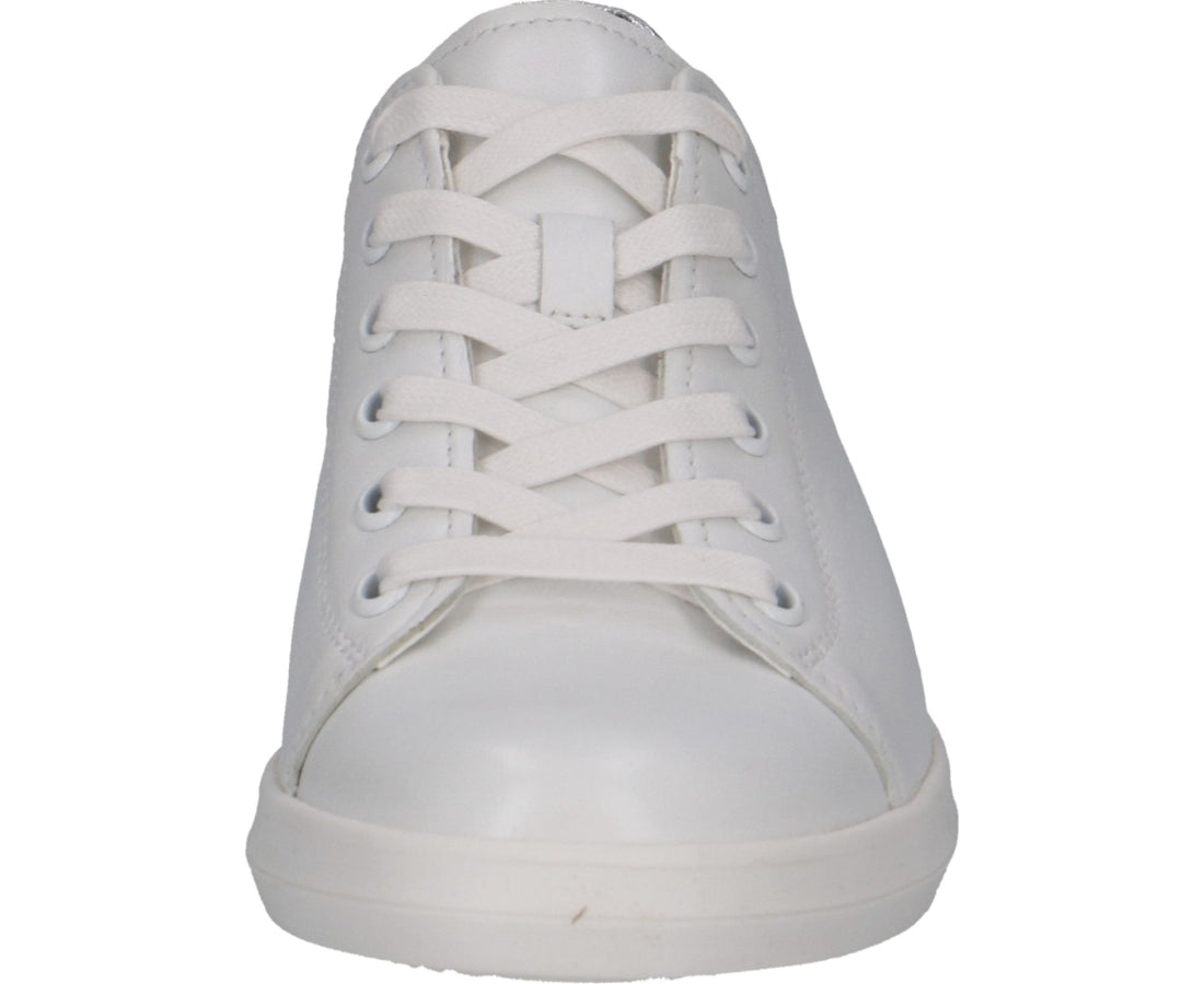 leisure trainers white silver