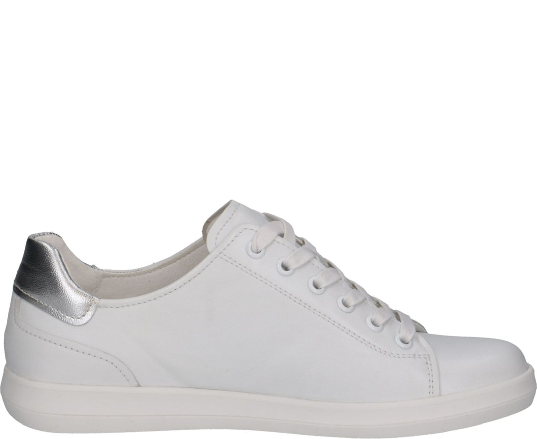 leisure trainers white silver