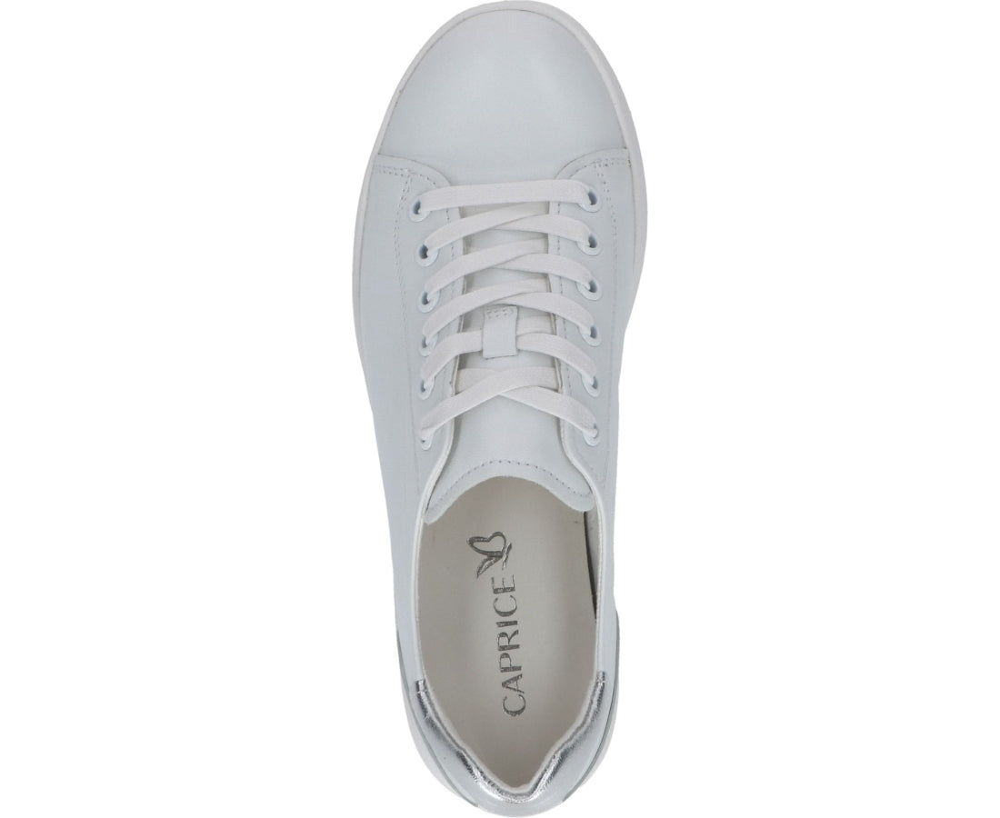 leisure trainers white silver