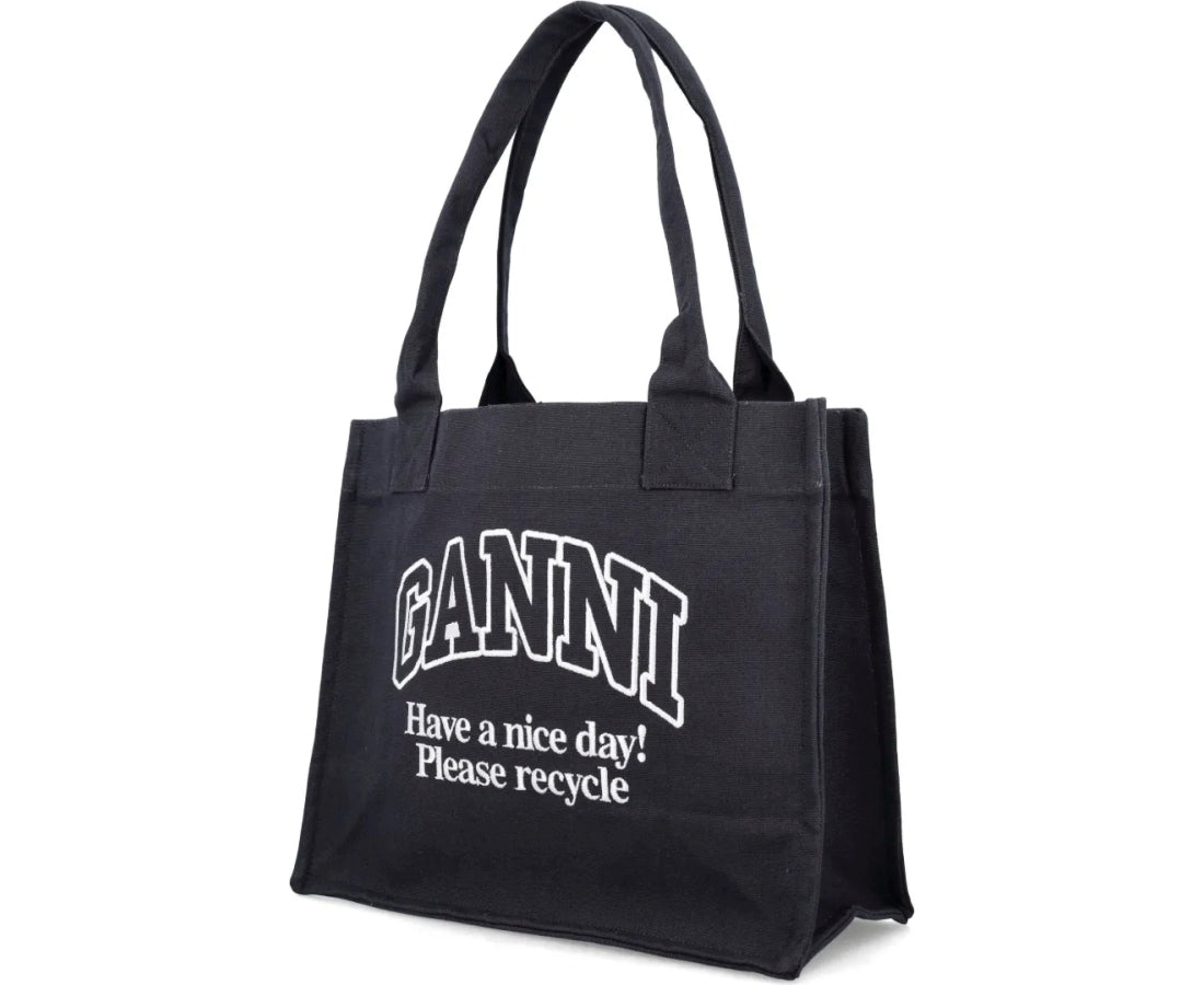 large shopper contrasted logo