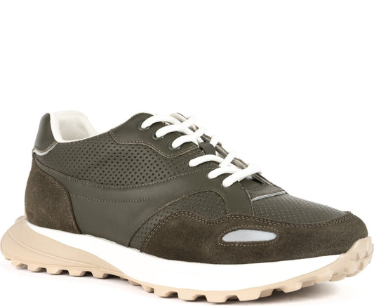 leisure trainers olive