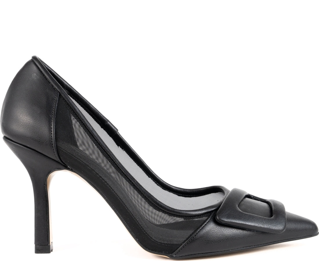 black elegant closed pumps
