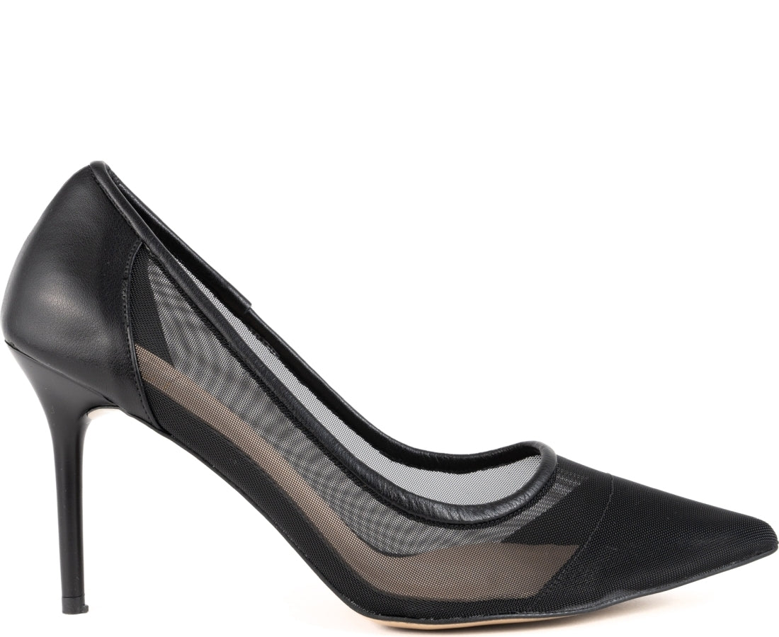 black elegant closed pumps
