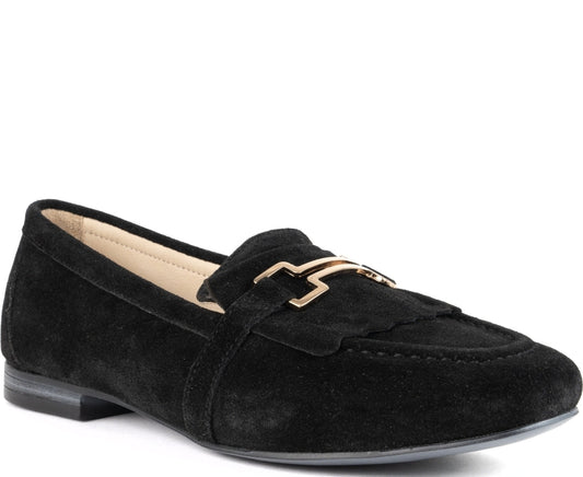 black classic closed loafers