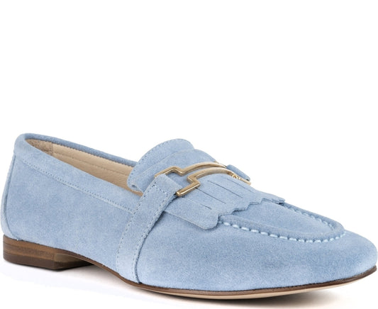 blue classic closed loafers