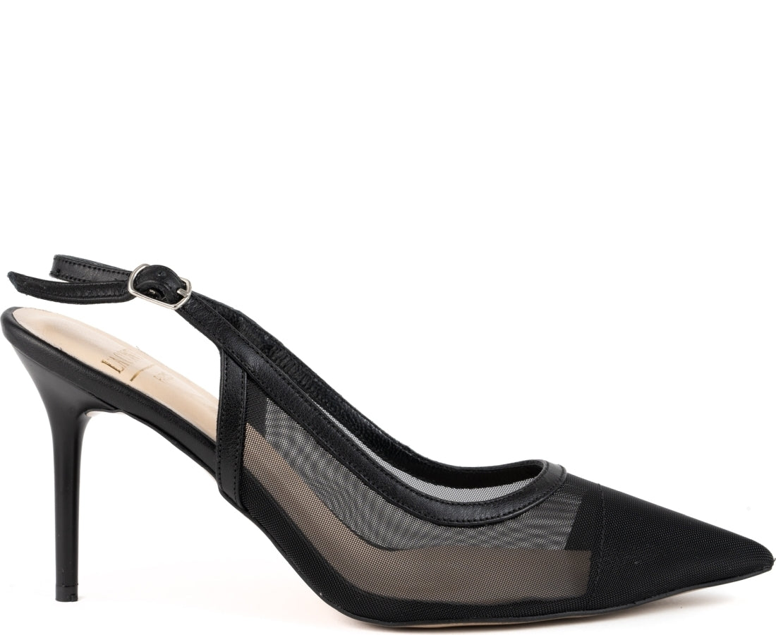 black elegant closed pumps