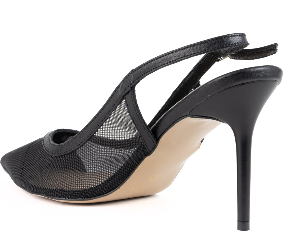 black elegant closed pumps