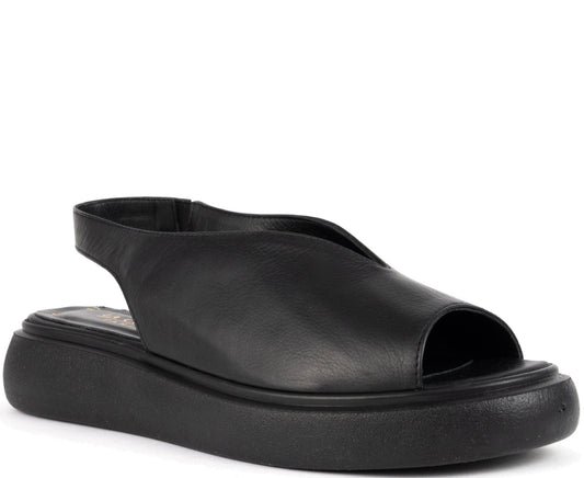 black casual open sandals