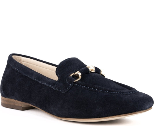 blue classic closed loafers