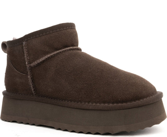 dark brown casual closed warm boots