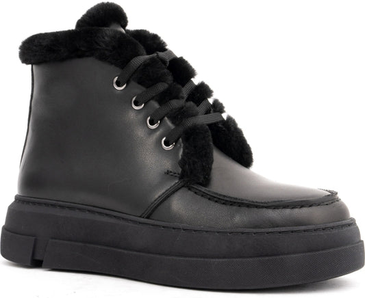 black casual closed booties