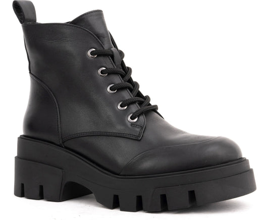 black casual closed booties