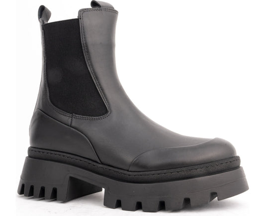 black casual closed booties