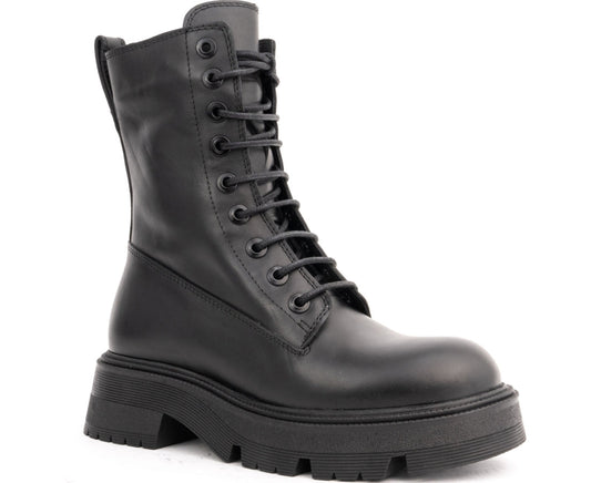 black casual closed booties