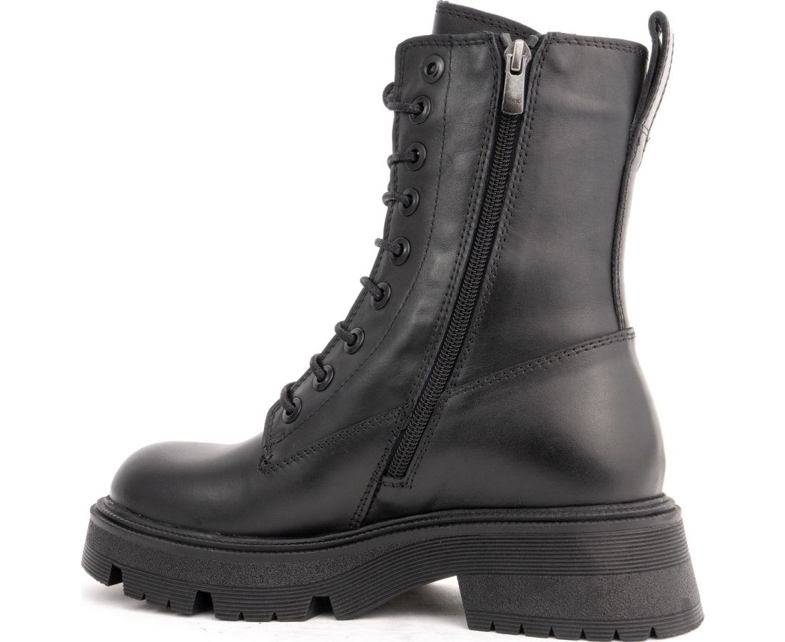 black casual closed booties