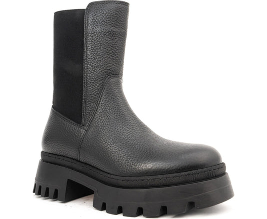 black casual closed booties
