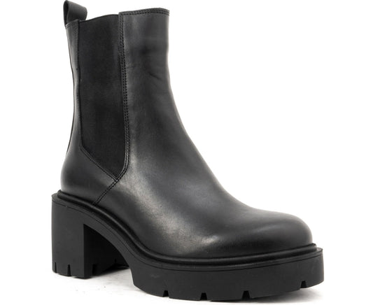 black casual closed booties